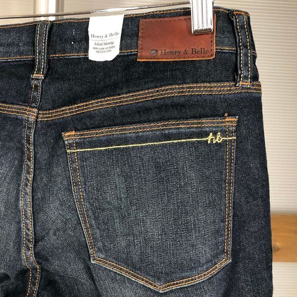 HENRY & BELLE Randolph Ideal Skinny Jeans Dark Wash NWT Sz 28 - Picture 7 of 8